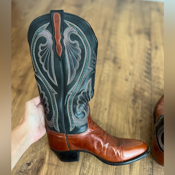 Larry Mahan cowgirl boots 7 - Picture 9 of 10